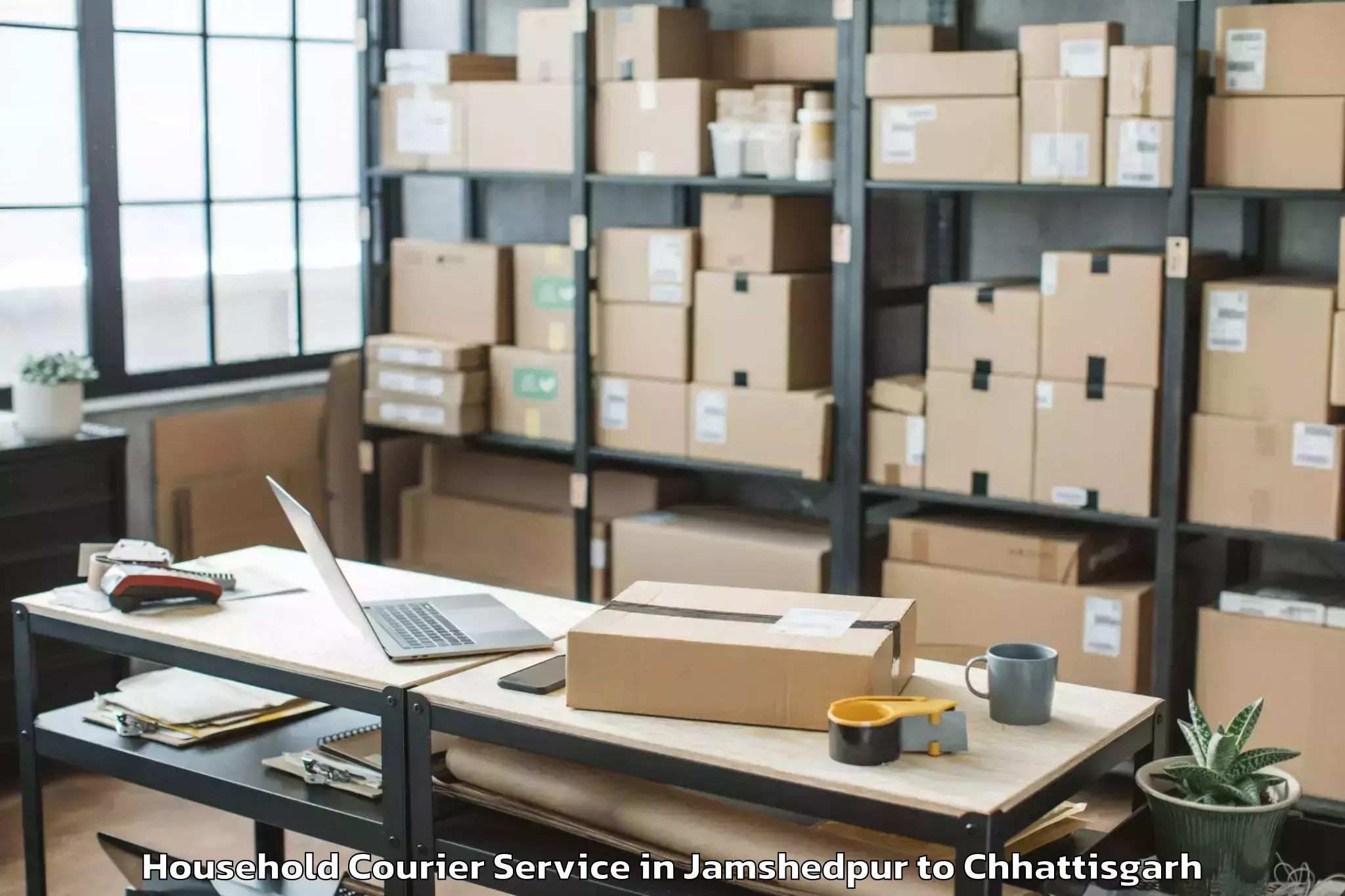 Hassle-Free Jamshedpur to Mats University Aarang Household Courier